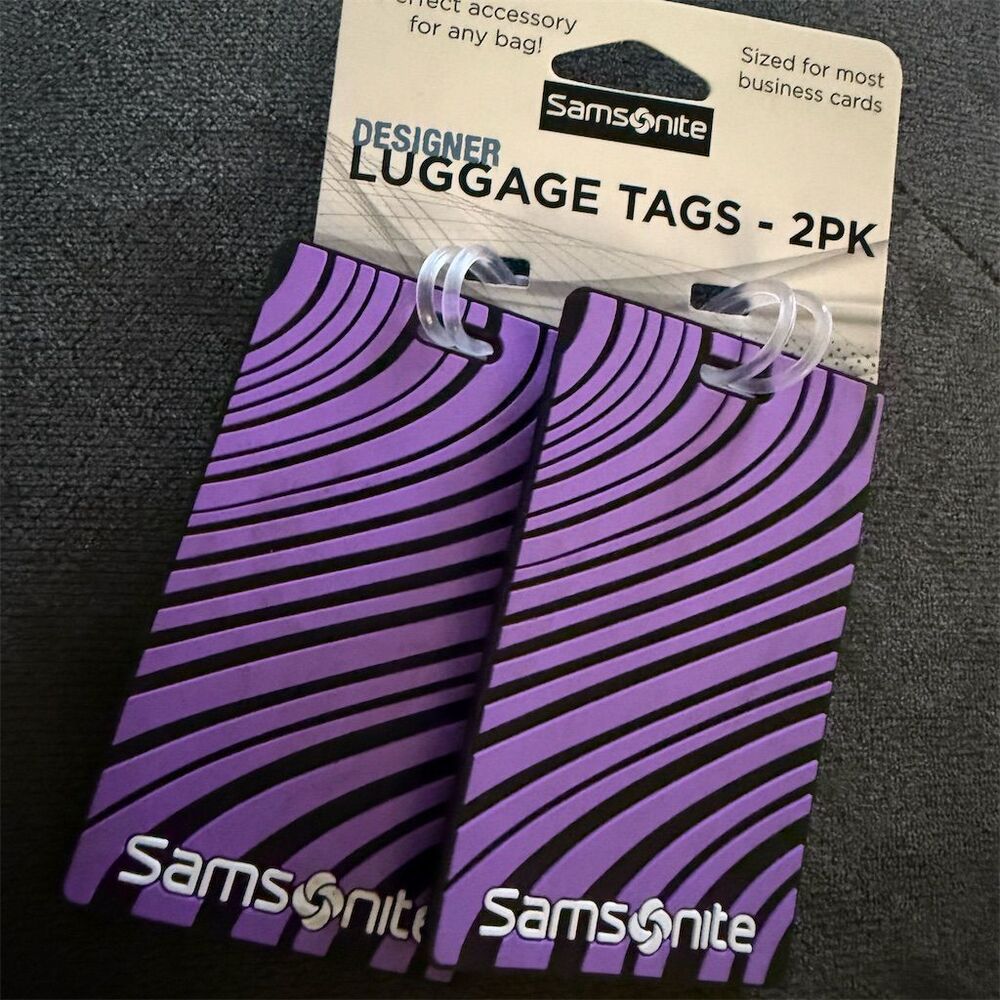 Samsonite Designer Luggage Tags 2 Pack Travel Accessories